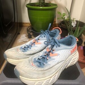 Hoka One One Gaviota 4 Womens Light Blue Pink Athletics Sneakers Size 10B